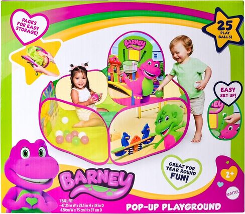 Barney Pop Playground ، حفرة الكرة مع 25 كرة لعب وطوق كرة السلة ، الأطفال الصغار 2+ in Kuwait