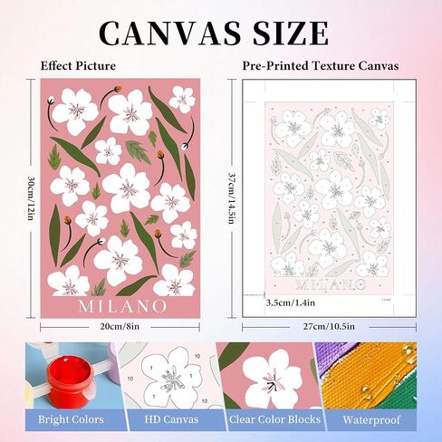 6 Pack Paint by Numbers Kit for Adults, National Park Adult Paint by Number Kits on Canvas Without Frame for Beginner, Mountains Lake Acrylic Oil Painting by Numbers Kits for Home Decor 8 x 12 Inch in Kuwait
