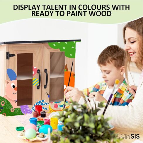 Comsis Little Library Box Outdoor-16x14x22 Inch Weathproof Wooden Book Station ، مكتبة صغيرة مجانية سهلة التثبيت مع صفيحة تصاعد لمشاركة الكتب المجتمعية والفنون. in Saudi Arabia