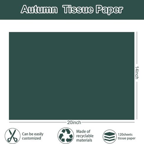 Anydesign 120 Sheets Boho Fall Trissue Paper 6 Colors Sage Green Orange Brown Wrappe Paper for Autumn Attgiving Party Diy Crafts Supplies ، 14 × 20 بوصة in Saudi Arabia