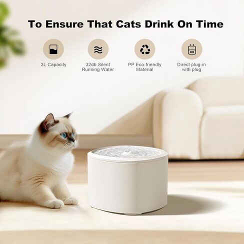 وحدة تغذية Cat التلقائية ، 4L Auto Cat Feeder موزع الطعام الجاف ، إمدادات طاقة ثنائية التغذية الكهربائية للحيوانات الأليفة ، وجبات مضغوطة قابلة للبرمجة 1-6 وجبات في اليوم ، 1-9 جزء in Kuwait