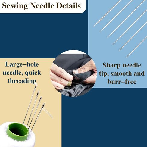 مجموعة أدوات الخياطة 37pcs ، إبرة ومجموعة الخيوط ، تشمل 25 إبرًا من الصلب ، ومصارق الخيط ، والثيمبل ، والخيوط و 6 خيوط ملونة ، مجموعة حرفية مصنوعة من DIY ، لخياطة الملابس والتطريز (مجموعة 37 جهاز كمبيوتر) in Kuwait