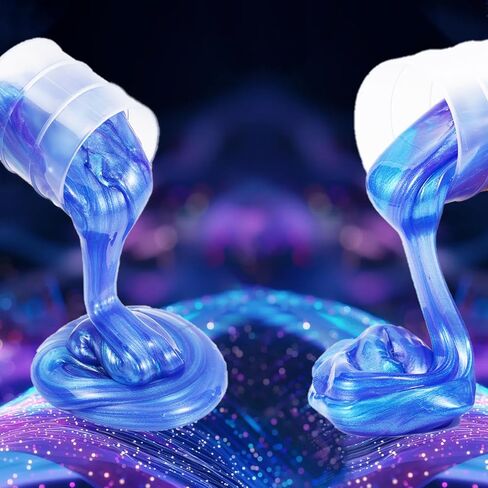 48 Pack Barrel of Slime - Galaxy Sludgy Gooey Tidey Kit for Sensory Party Tavors Higds Slime Truction Toy Toy Scuedd Scated in Kuwait