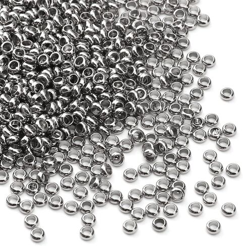 304 حبات تجعيد الفولاذ المقاوم للصدأ 2.0 مم و CAPS 3.2x6.3mm مجموعة 200 ٪ لعمل المجوهرات DIY وإصلاحها in Kuwait