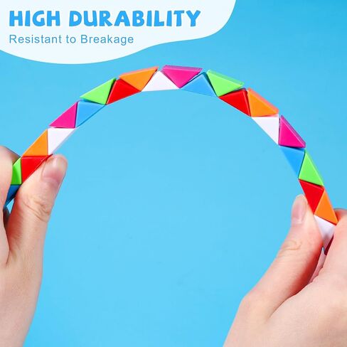 24 Pack Magic Snake Cube Toys for Kids - 24 Blocks Rainbow Twist Puzzle ، Forms Favors ، جوائز الفصول الدراسية ، حشو أكياس عيد ميلاد ، ألعاب حسية لتخفيف الإجهاد in Saudi Arabia