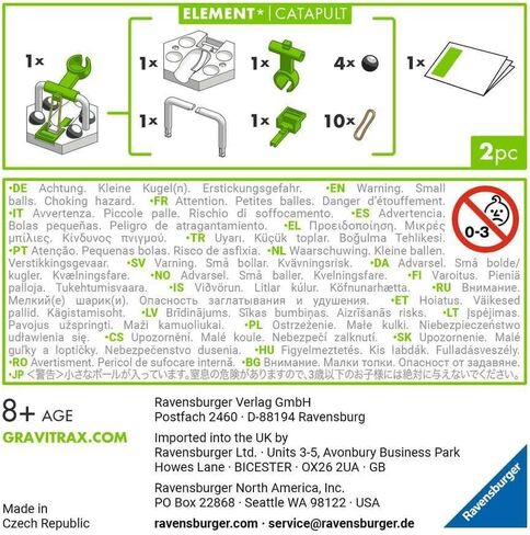 Ravensburger - GraviTrax Catapult, Accessory, Deck Trail, Interactive and Educational STEM Game, for Children 8+ Years and Adults, Compatible with GraviTrax Starter Set, 42 Pieces in Saudi Arabia