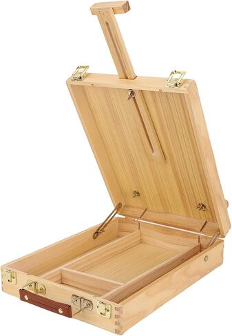 Wood Tabletop صندوق تخزين Easel ، الحامل الطاولة للطلاء اللوحة ، سطح المكتب الخشبي رسم رسم مربع تخزين Easel For Artist Art Supplies المبتدئين in Saudi Arabia