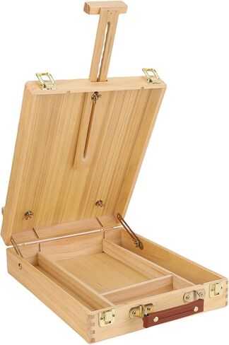 Wood Tabletop صندوق تخزين Easel ، الحامل الطاولة للطلاء اللوحة ، سطح المكتب الخشبي رسم رسم مربع تخزين Easel For Artist Art Supplies المبتدئين in Saudi Arabia
