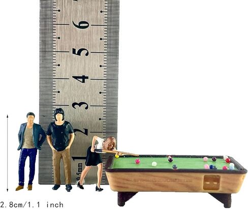 DYNWAVE Mini Billiards et 1:64 People Figure Scale DIY Projects Train Railway Layout Hand Painted Figurine Dioramas in Saudi Arabia