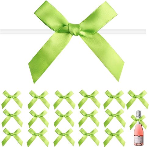 60PCS 3 Inch Orange Twist Tie Bows for Gift Bags, Twist Bows for Treats, Satin Ribbon Bows with Twist Ties Gift Wrap Bows, Pretied Bows for Cake Pops, Party Favors, Baby Shower, Gift Packaging in Kuwait