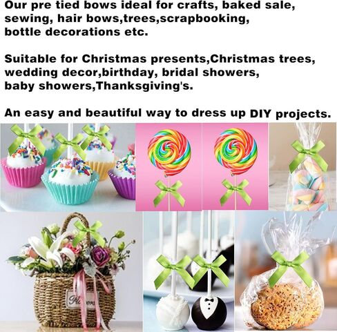 60PCS 3 Inch Orange Twist Tie Bows for Gift Bags, Twist Bows for Treats, Satin Ribbon Bows with Twist Ties Gift Wrap Bows, Pretied Bows for Cake Pops, Party Favors, Baby Shower, Gift Packaging in Kuwait