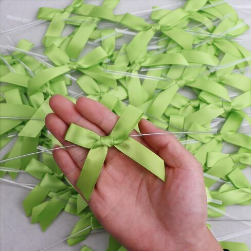 60PCS 3 Inch Orange Twist Tie Bows for Gift Bags, Twist Bows for Treats, Satin Ribbon Bows with Twist Ties Gift Wrap Bows, Pretied Bows for Cake Pops, Party Favors, Baby Shower, Gift Packaging in Kuwait