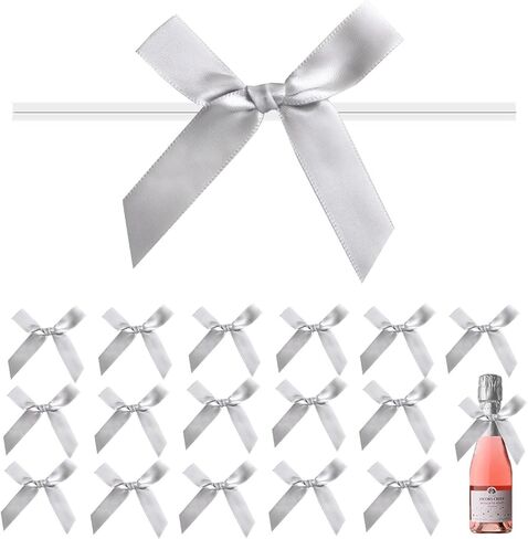 60PCS 3 Inch Orange Twist Tie Bows for Gift Bags, Twist Bows for Treats, Satin Ribbon Bows with Twist Ties Gift Wrap Bows, Pretied Bows for Cake Pops, Party Favors, Baby Shower, Gift Packaging in Kuwait