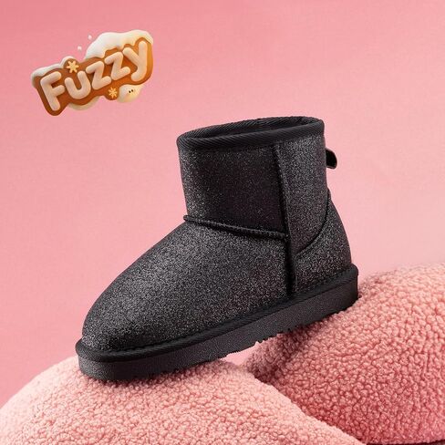 أحذية DREAM PAIRS للفتيات والأولاد أحذية الثلوج مبطنة بالفرو الصناعي للأطفال أحذية الكاحل الشتوية للأطفال الصغار/الأطفال الصغار/الأطفال الكبار in Kuwait