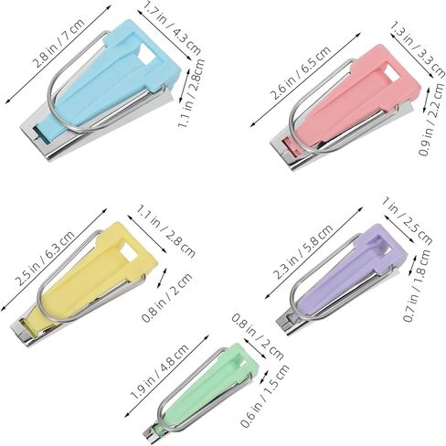 HOMSFOU 5PCS BIAS TAPE MAKER أدوات خياطة متينة DIY لإجراء خياطة اللحف بالطي الدقيق للطي السهل الاستخدام للمشاريع الحرفية للخياطة المهنية الشخصية in Saudi Arabia