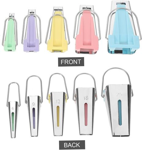 HOMSFOU 5PCS BIAS TAPE MAKER أدوات خياطة متينة DIY لإجراء خياطة اللحف بالطي الدقيق للطي السهل الاستخدام للمشاريع الحرفية للخياطة المهنية الشخصية in Saudi Arabia