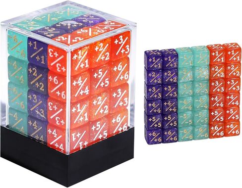 36PCS 12mm MTG Life Counters Dice Set with Box, Small MTG Tokens Loyalty 6 Sided Mini Dice Set, Compatible with TCG CCG Magic Card Gaming Accessories in Saudi Arabia