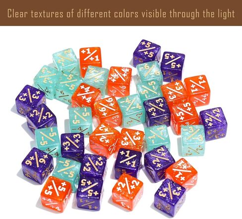 36PCS 12mm MTG Life Counters Dice Set with Box, Small MTG Tokens Loyalty 6 Sided Mini Dice Set, Compatible with TCG CCG Magic Card Gaming Accessories in Saudi Arabia