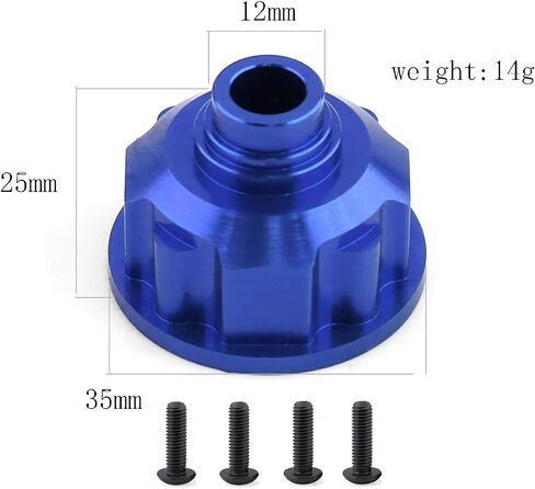 Compatible with E-Revo for VXL 1/10 Remote Control Car Upgrade Parts Accessories Metal Diff Case Differential Case RC Car Accessories(Red) in Saudi Arabia