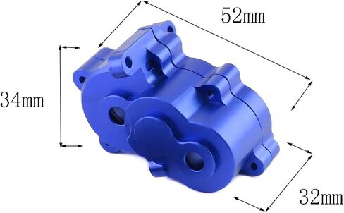 أجزاء ترقية RC لـ TRAXXAS لـ SLASH لـ E-REVO لـ Summit 1/16 7379R Metal Gearbox Housing Case 7091 Cover Cover RC Car Ewargetories (Black) in Kuwait