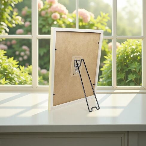 Pcs 8 Iron Frame Brackets Picture, Black Stand Easel Back Frame, Frames for 8.66-14.17 in/ 22-36 Cm Design Self-Adhesive, and Foldable Picture Stand Stable in Saudi Arabia