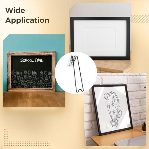 Pcs 8 Iron Frame Brackets Picture, Black Stand Easel Back Frame, Frames for 8.66-14.17 in/ 22-36 Cm Design Self-Adhesive, and Foldable Picture Stand Stable in Saudi Arabia