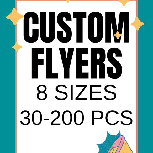 Custom Business Flyers for Small Business, 9 Sizes,30-200 pcs, Single or Double Side Printing,Upload Your Design (7x7 in) in Saudi Arabia