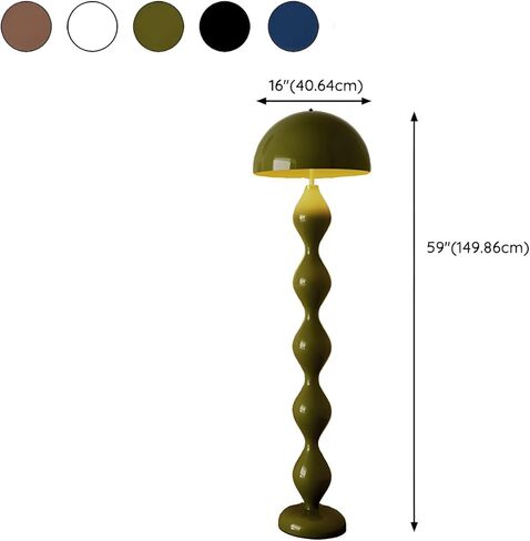 LITFAD Unique Floor Lamp with Iron Shade and Foot Switch Modern Floor Light for Stylish Indoor Lighting 3 Color Temperatures - 110V-120V Red in Saudi Arabia