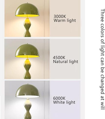 LITFAD Unique Floor Lamp with Iron Shade and Foot Switch Modern Floor Light for Stylish Indoor Lighting 3 Color Temperatures - 110V-120V Red in Saudi Arabia