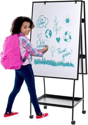MasterVision Creation Station Silver Dry Erase Easel, Board Size 41.7" x 29.5" (EA49125016) in Saudi Arabia