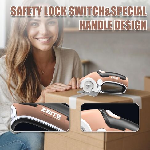 4V Cordless Electric Scissors Cardboard Cutter with 1 x Replace Blade,1 x Storage Box,1 x USB Rechargeable Cable Rotary Cutter for Box Plastic Carpet Cloth, Easy to Hold and Safety,Gray in Saudi Arabia