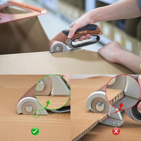 4V Cordless Electric Scissors Cardboard Cutter with 1 x Replace Blade,1 x Storage Box,1 x USB Rechargeable Cable Rotary Cutter for Box Plastic Carpet Cloth, Easy to Hold and Safety,Gray in Saudi Arabia
