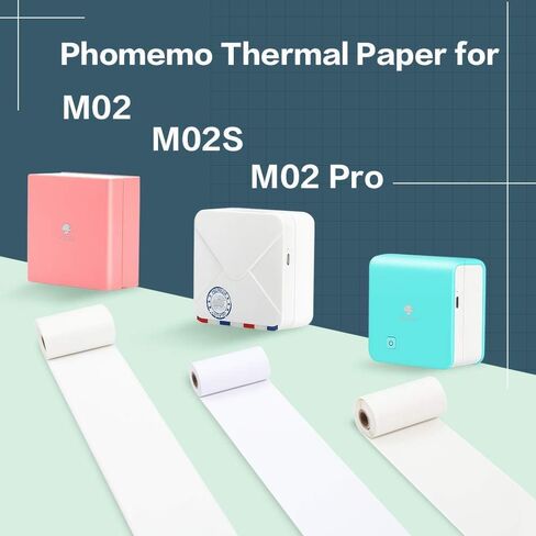 Phomemo M02 Pro Mini Thermal Photo Photo Photo Photo Photo مع 3 لفات ورقة ملصق شفافة ، متوافقة مع iOS + Android لمجلة الخطة ، ملاحظات الدراسة ، إنشاء الفن ، العمل ، الهدية ، الوردي in Kuwait