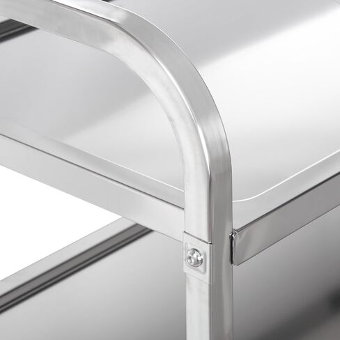 عربة ذات عجلات من Carlisle FoodService Products مع 3 أرفف للمكتب والمطاعم والفنادق والمستشفى، من الفولاذ المقاوم للصدأ، 17.25 × 29.5 بوصة، رمادي in Saudi Arabia