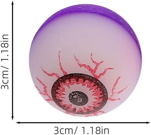 Toyvian 10 Pieces Halloween Bouncing Balls 32mm Glow in The Dark Bouncing Eyeballs Scary Eyeballs for Trick Or Treat Or Halloween Favor Supplies (Random Color) in Saudi Arabia