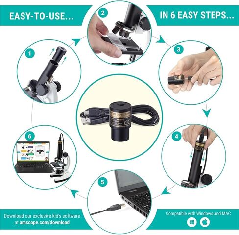 120X – 1200X Kid’s 85+ Piece Premium Microscope, Color Camera in Saudi Arabia