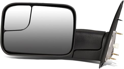 DNA Motoring TWM-012-T222-BK Pair of Manual Adjustment Flip Up Towing Side Mirrors Compatible With 02-08 Ram 1500/03-09 Ram 2500 3500, Black in Kuwait