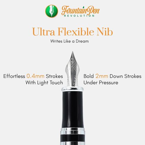 FPR Ambassador Ultra Flex Nib Fountain Pen Set, Burgundy - Refillable Pen w/Cartridges & Converter - Calligraphy Pens for Writing, Journaling & Gifting - Luxury Pens For Smooth Strokes in Saudi Arabia