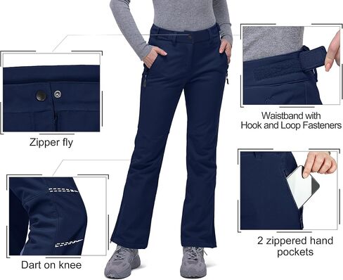 33,000ft Women's Softshell Snow Pants Waterproof Warm Ski pants Insulated Snowboard Winter Pants Light Pink in Saudi Arabia