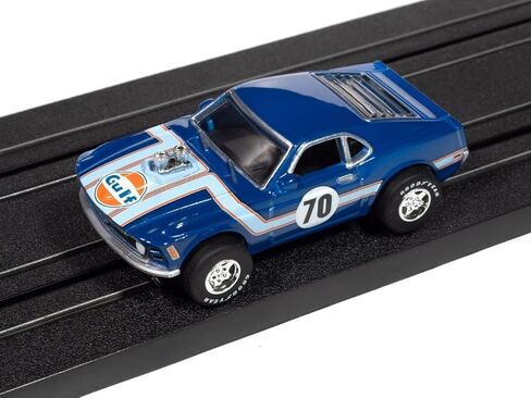 Auto World SC413-1Blu Super III 1970 Ford Mustang (Blue Gulf) Ho Scale Scale Car in Kuwait