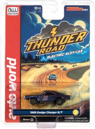 SC416-2BLU Auto World Thunderjet 1969 Dodge Charger Dark Blue Ho Scale Scale Car in Saudi Arabia