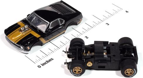 Auto World SC413-1Blk Super III 1970 Ford Mustang (Black) Ho Scale Slot Car in Kuwait
