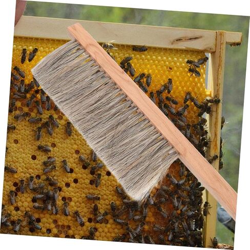 SUPVOX Double Row Horse Tail Beehive Cleaning Brush Soft Bristles Beekeeping Tool for Hive Maintenance Portable Beehive Cleaner for Beekeepers in Saudi Arabia