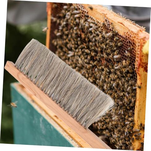 SUPVOX Double Row Horse Tail Beehive Cleaning Brush Soft Bristles Beekeeping Tool for Hive Maintenance Portable Beehive Cleaner for Beekeepers in Saudi Arabia