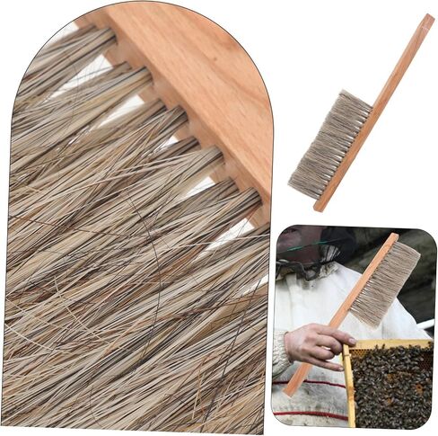 SUPVOX Double Row Horse Tail Beehive Cleaning Brush Soft Bristles Beekeeping Tool for Hive Maintenance Portable Beehive Cleaner for Beekeepers in Saudi Arabia