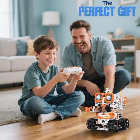 طقم الروبوتات STEM للأطفال الذين تتراوح أعمارهم بين 8-12 من 8-14+، 5 في -1 روبوت الترميز عن بعد/التحكم في التطبيق ، ألعاب بناء الهندسة التعليمية مع البرمجة ، ومشاريع العلوم هدية رائعة للبنين والمراهقين in Saudi Arabia