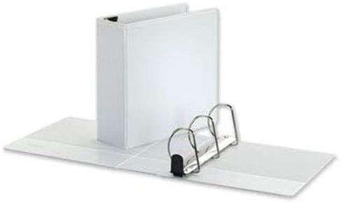 Universal UNV30754 4 in. Capacity 11 in. x 8.5 in. 3 Rings Deluxe Easy-to-Open D-Ring View Binder - White in Saudi Arabia