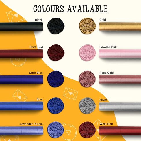 Artellius Sealing Wax Sticks - 30 Pack ، Blue Dark ، 4 in X 0.3 in - Wax Sticks for Letter Sealing and Envelope choilishing with Wax Seal Stamps & Glue Gun in Kuwait