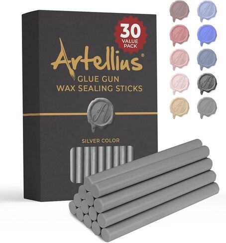 Artellius Sealing Wax Sticks - 30 Pack ، Blue Dark ، 4 in X 0.3 in - Wax Sticks for Letter Sealing and Envelope choilishing with Wax Seal Stamps & Glue Gun in Kuwait