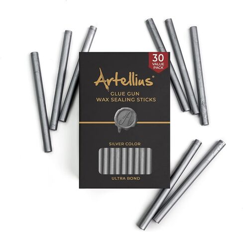 Artellius Sealing Wax Sticks - 30 Pack ، Blue Dark ، 4 in X 0.3 in - Wax Sticks for Letter Sealing and Envelope choilishing with Wax Seal Stamps & Glue Gun in Kuwait